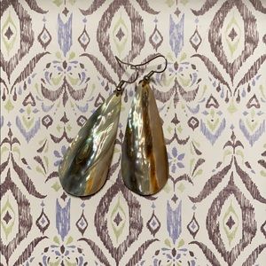 Abalone shell tear drop earrings